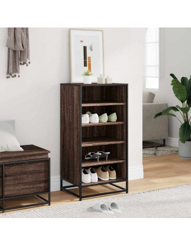 Scarpiera Rovere Marrone 48x38x97,5 cm in Legno Multistrato