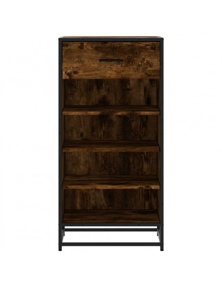 Scarpiera Rovere Fumo 48x38x97,5 cm in Legno Multistrato