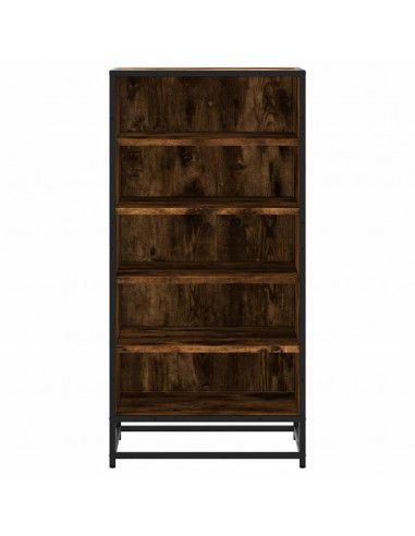 Scarpiera Rovere Fumo 48x38x97,5 cm in Legno Multistrato