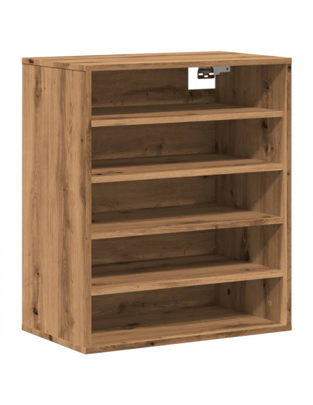 Scarpiera Rovere Artigianale 60x35x70 cm in Legno Multistrato