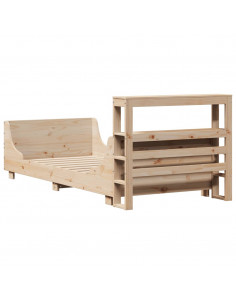 Giroletto senza Materasso 100x200 cm in Legno Massello di Pino 2