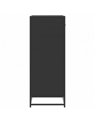 Scarpiera Nera 48x38x97,5 cm in Legno Multistrato