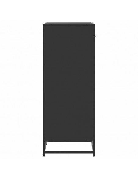 Scarpiera Nera 48x38x97,5 cm in Legno Multistrato