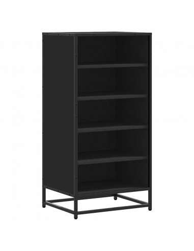 Scarpiera Nera 48x38x97,5 cm in Legno Multistrato