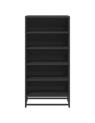 Scarpiera Nera 48x38x97,5 cm in Legno Multistrato