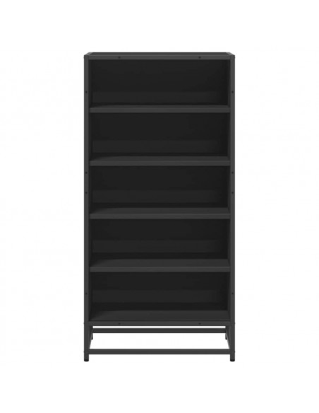 Scarpiera Nera 48x38x97,5 cm in Legno Multistrato