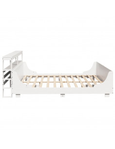 Giroletto senza Materasso Bianco 200x200 cm Legno Massello Pino