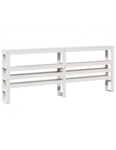 Giroletto senza Materasso Bianco 200x200 cm Legno Massello Pino