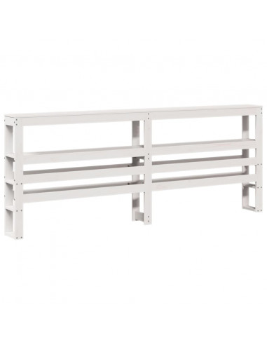 Giroletto senza Materasso Bianco 200x200 cm Legno Massello Pino