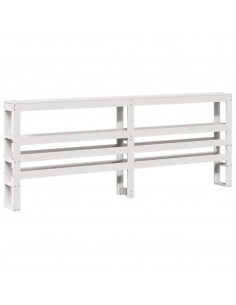 Giroletto senza Materasso Bianco 200x200 cm Legno Massello Pino