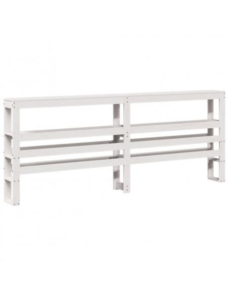 Giroletto senza Materasso Bianco 200x200 cm Legno Massello Pino