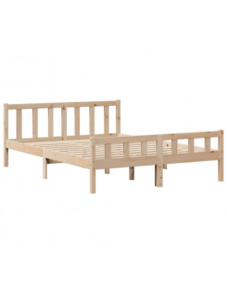 Letto senza Materasso 150x200 cm in Legno Massello di Pino