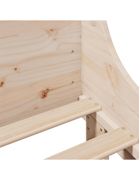 Letto senza Materasso 150x200 cm in Legno Massello di Pino