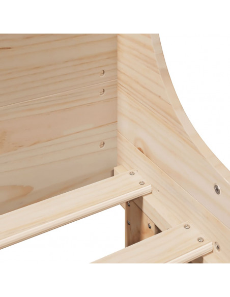 Letto senza Materasso 160x200 cm in Legno Massello di Pino