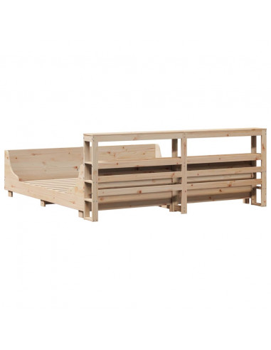 Letto senza Materasso 180x200 cm in Legno Massello di Pino