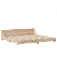 Letto senza Materasso 180x200 cm in Legno Massello di Pino