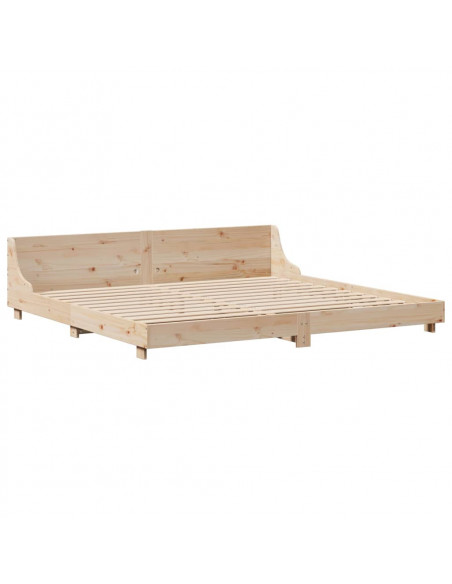 Letto senza Materasso 180x200 cm in Legno Massello di Pino