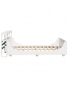 Letto senza Materasso Bianco 160x200 cm Legno Massello di Pino