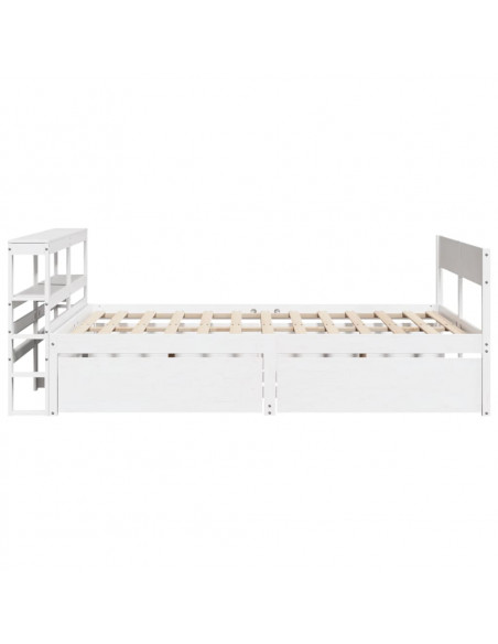 Letto senza Materasso Bianco 160x200 cm Legno Massello di Pino