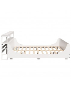 Letto senza Materasso Bianco 180x200 cm Legno Massello di Pino