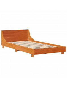 Letto senza Materasso Marrone Cera 100x200 cm in Legno di Pino
