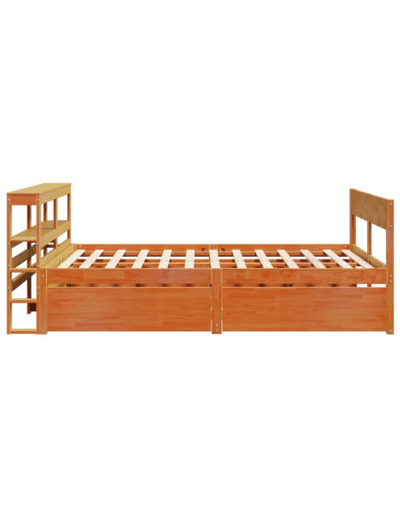 Letto senza Materasso Marrone Cera 120x200 cm in Legno di Pino