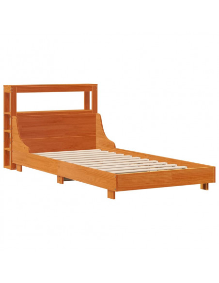 Letto senza Materasso Marrone Cera 75x190 cm in Legno di Pino