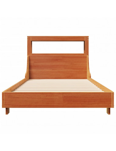 Letto senza Materasso Marrone Cera 75x190 cm in Legno di Pino