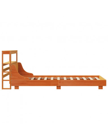 Letto senza Materasso Marrone Cera 75x190 cm in Legno di Pino