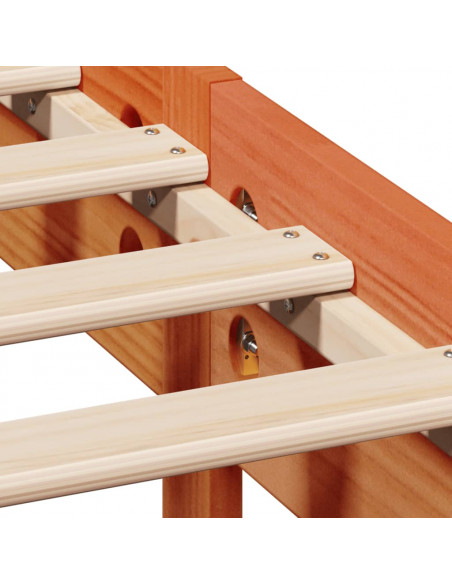 Letto senza Materasso Marrone Cera 90x200 cm Legno di Pino