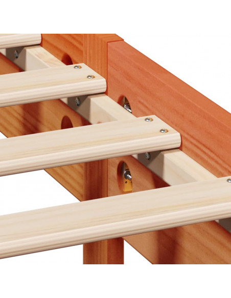 Letto senza Materasso Marrone Cera 90x200 cm Legno di Pino