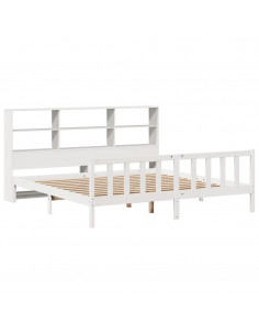 Giroletto con Libreria senza Materasso 180x200 cm in Legno Pino 2