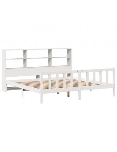 Giroletto con Libreria senza Materasso 180x200 cm in Legno Pino