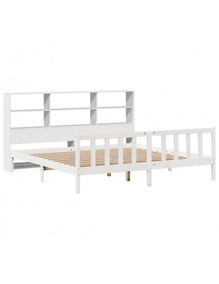 Giroletto con Libreria senza Materasso 180x200 cm in Legno Pino