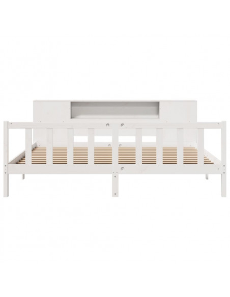 Giroletto con Libreria senza Materasso 180x200 cm in Legno Pino