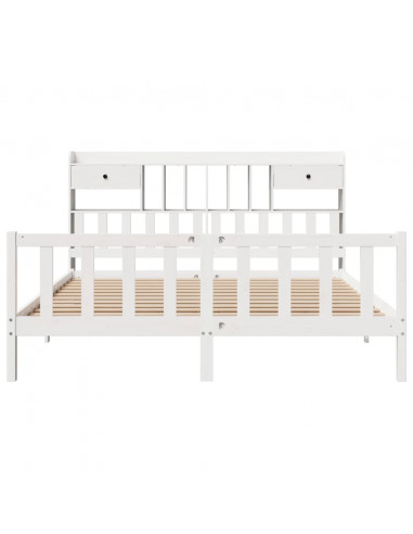 Giroletto con Libreria senza Materasso 180x200 cm in Legno Pino