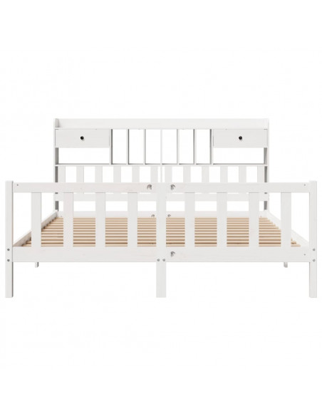 Giroletto con Libreria senza Materasso 180x200 cm in Legno Pino