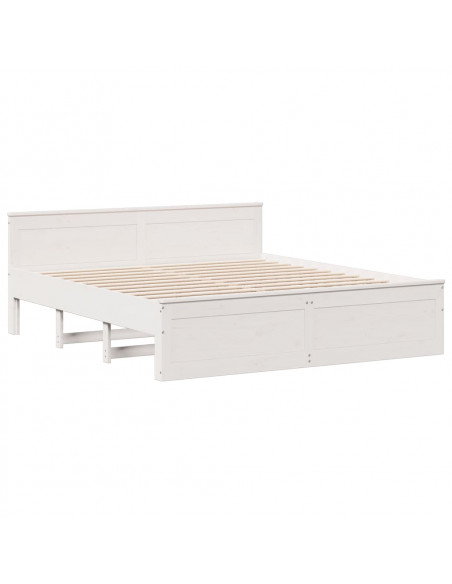 Giroletto con Libreria senza Materasso 180x200 cm in Legno Pino