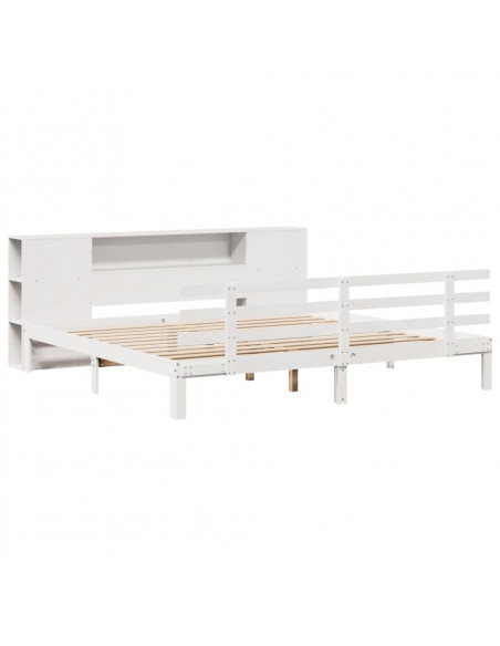 Giroletto con Libreria senza Materasso 180x200 cm in Legno Pino