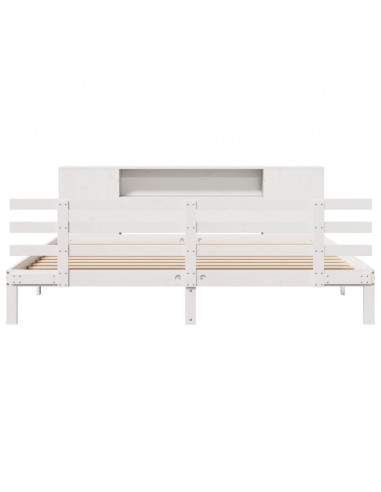 Giroletto con Libreria senza Materasso 180x200 cm in Legno Pino