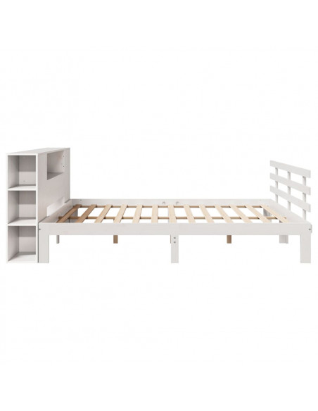Giroletto con Libreria senza Materasso 180x200 cm in Legno Pino