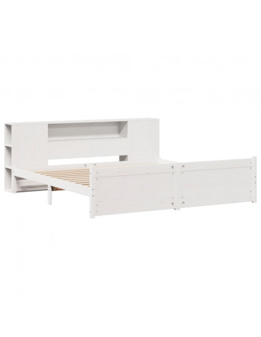 Giroletto con Libreria senza Materasso 180x200 cm in Legno Pino