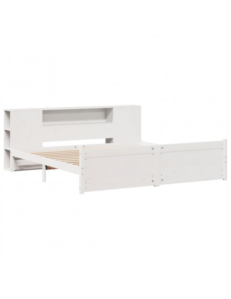Giroletto con Libreria senza Materasso 180x200 cm in Legno Pino