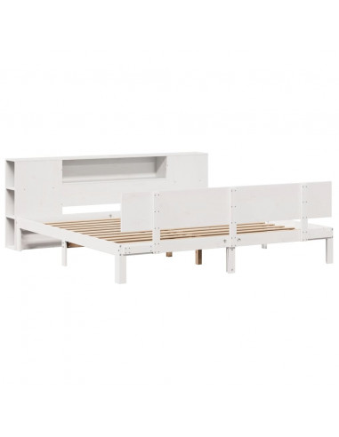 Giroletto con Libreria senza Materasso 180x200 cm in Legno Pino