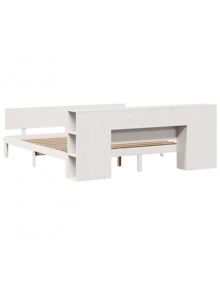 Giroletto con Libreria senza Materasso 180x200 cm in Legno Pino