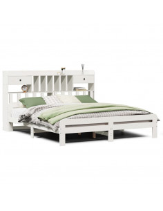 Giroletto con Libreria senza Materasso 180x200 cm in Legno Pino