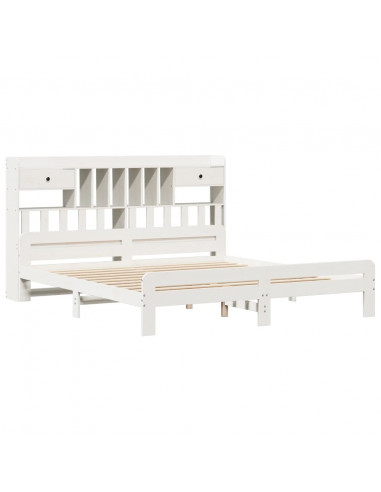 Giroletto con Libreria senza Materasso 180x200 cm in Legno Pino