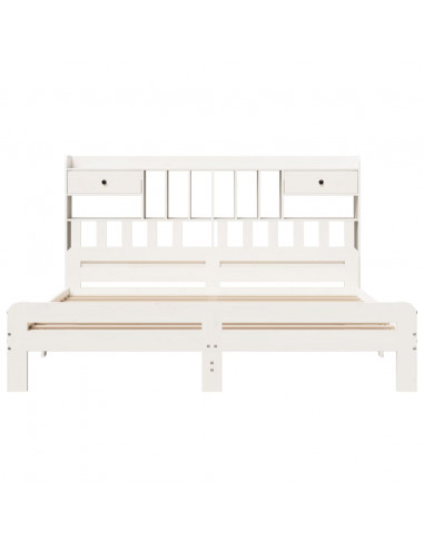 Giroletto con Libreria senza Materasso 180x200 cm in Legno Pino