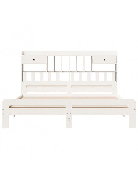 Giroletto con Libreria senza Materasso 180x200 cm in Legno Pino