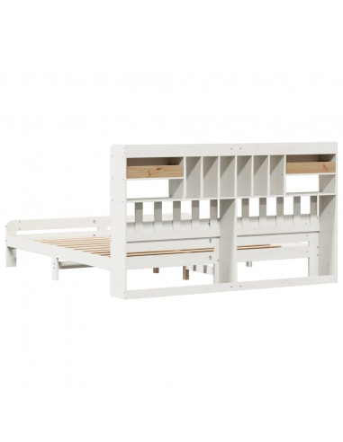 Giroletto con Libreria senza Materasso 180x200 cm in Legno Pino